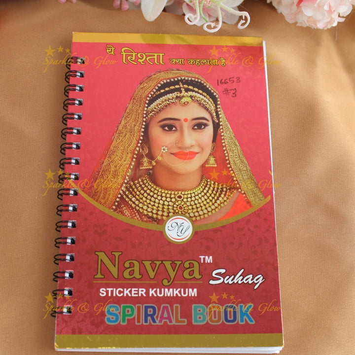 Navya Suhag plain different shaped multi colour bindi big book - Sparkle and Glow - 