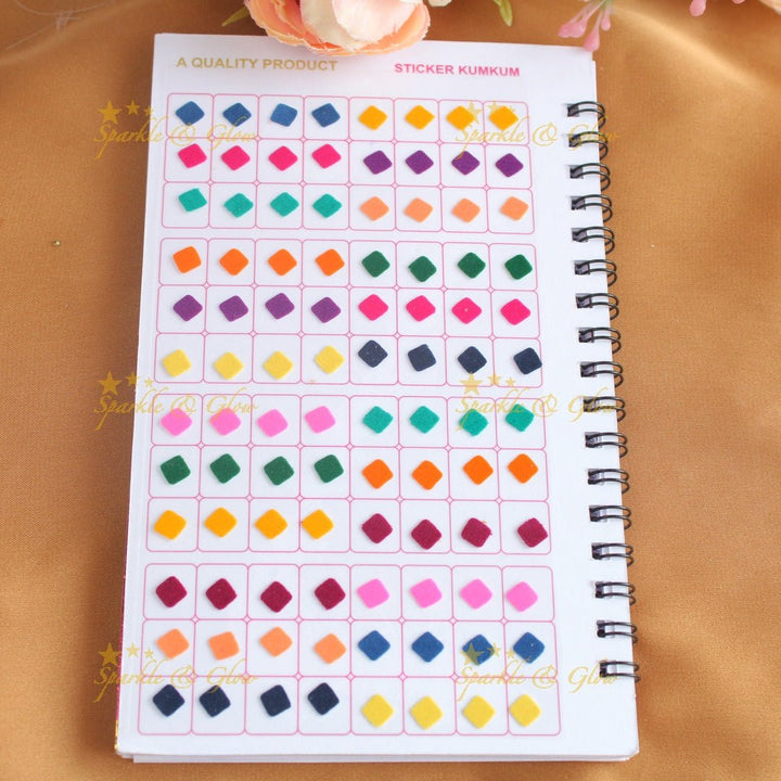 Navya Suhag plain different shaped multi colour bindi big book - Sparkle and Glow - 