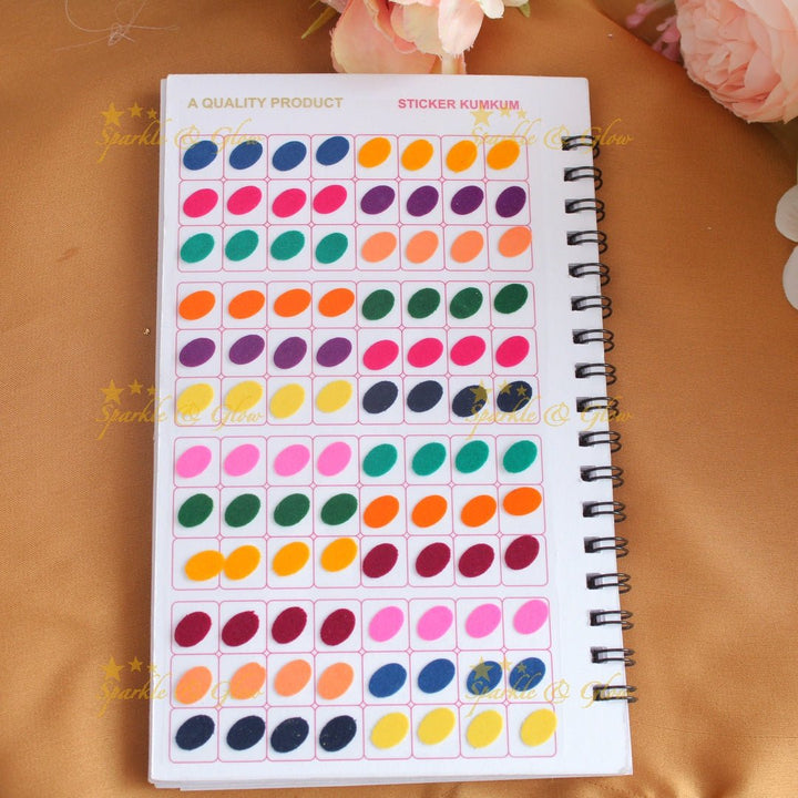 Navya Suhag plain different shaped multi colour bindi big book - Sparkle and Glow - 