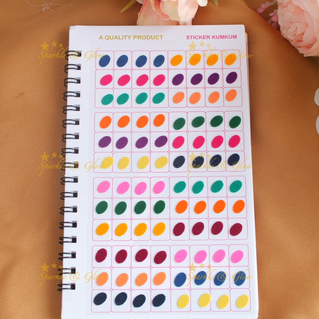 Navya Suhag plain different shaped multi colour bindi big book - Sparkle and Glow - 