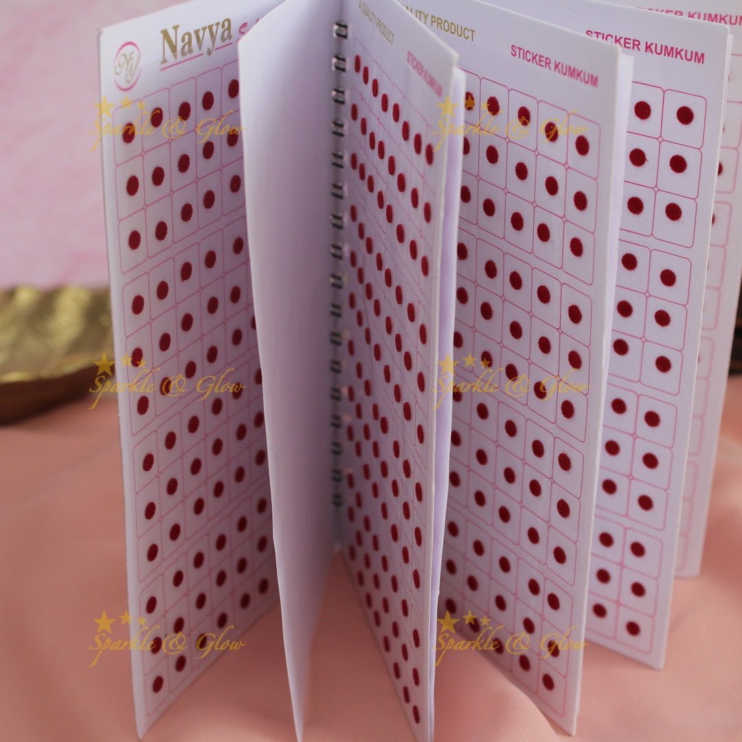 Navya Suhag brown colour plain round shape bindi big book - Sparkle and Glow - 
