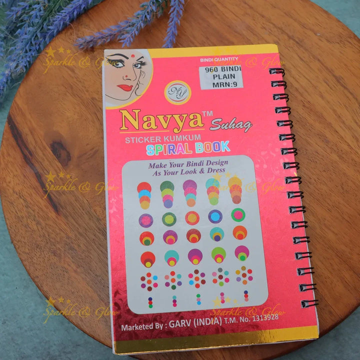 Navya Suhag Plain Round Brown Bindi Book