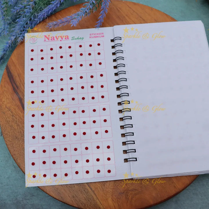 Navya Suhag Plain Round Brown Bindi Book