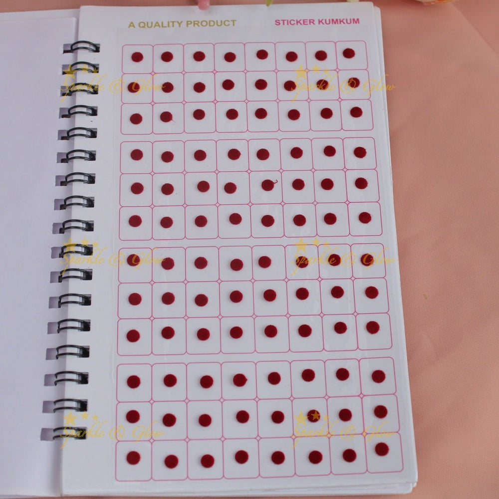 Navya Suhag brown colour plain round shape bindi big book - Sparkle and Glow - 
