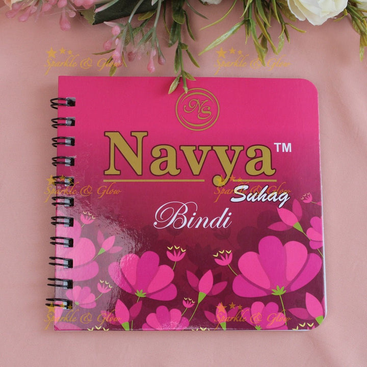 Navya Suhag Multi colour plain bindi small book - Sparkle and Glow - 