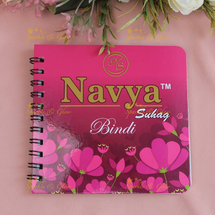 Navya Suhag Multi colour plain bindi small book - Sparkle and Glow - 
