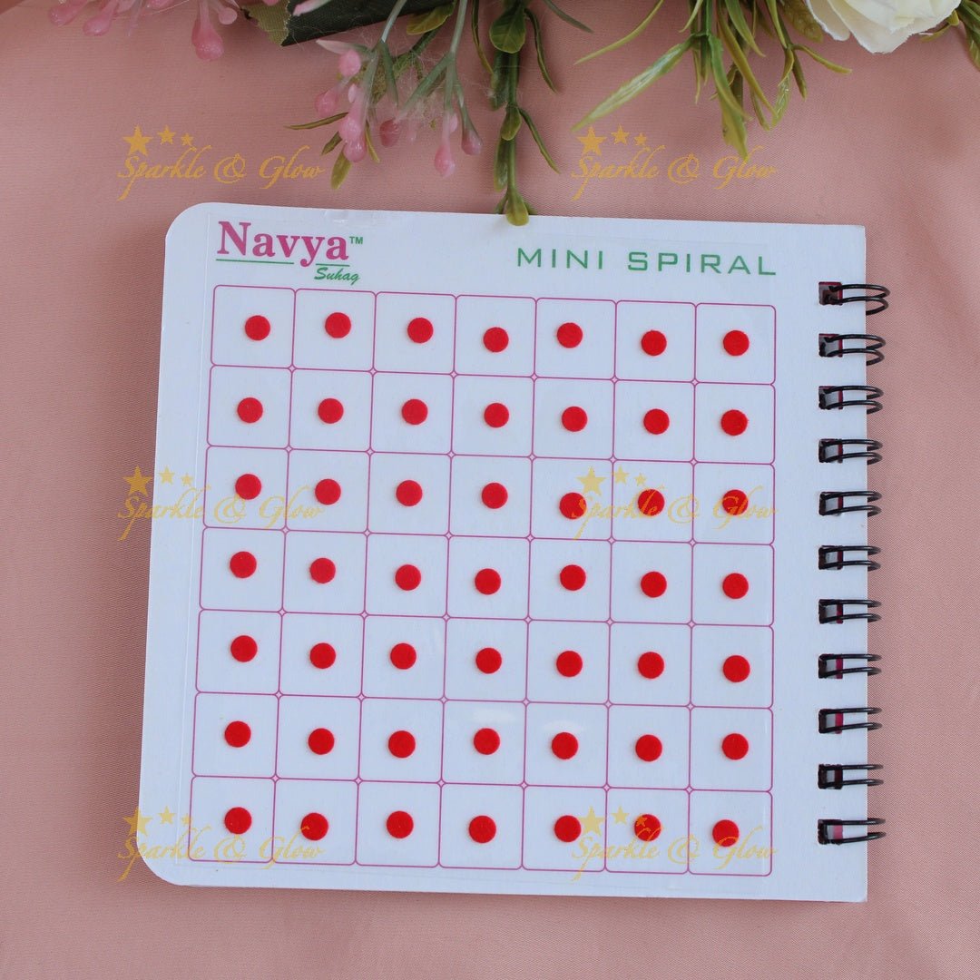 Navya Suhag Multi colour plain bindi small book - Sparkle and Glow - 