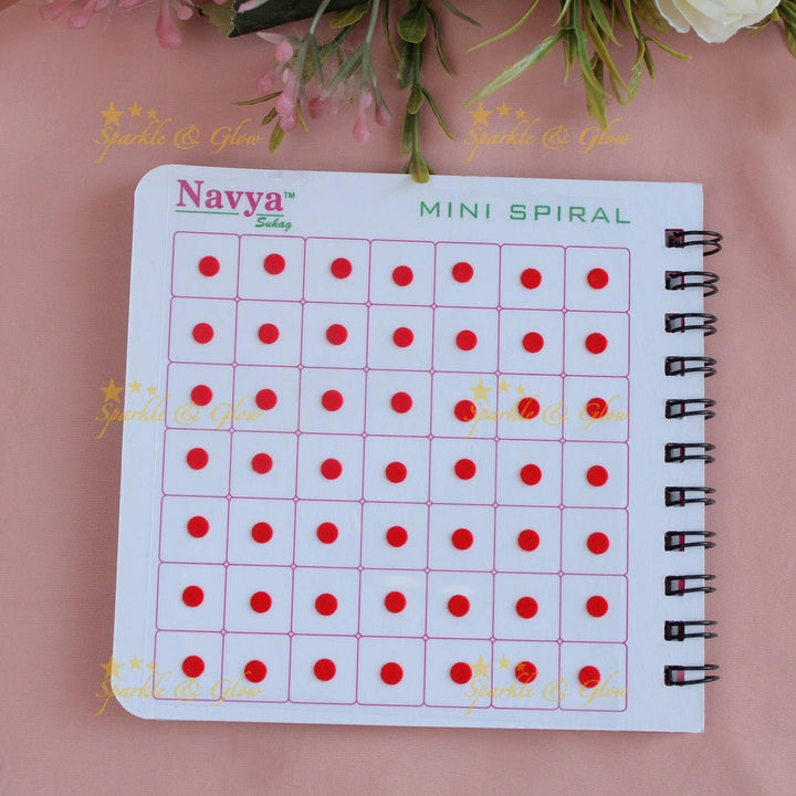 Navya Suhag Multi colour plain bindi small book - Sparkle and Glow - 