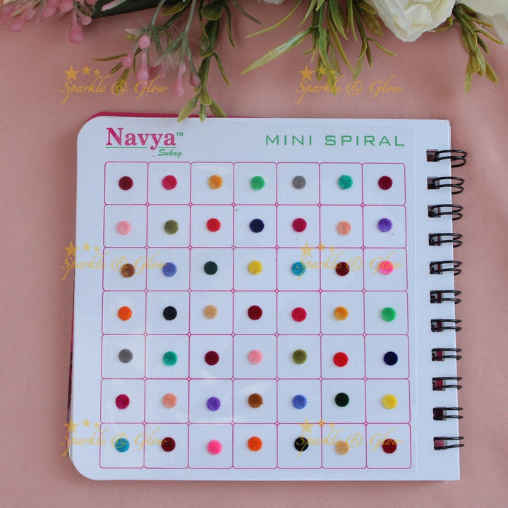 Navya Suhag Multi colour plain bindi small book - Sparkle and Glow - 