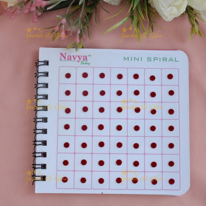 Navya Suhag Multi colour plain bindi small book - Sparkle and Glow - 