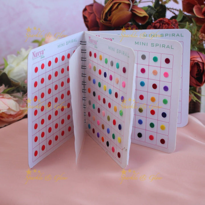 Navya Suhag Multi colour plain bindi small book - Sparkle and Glow - 