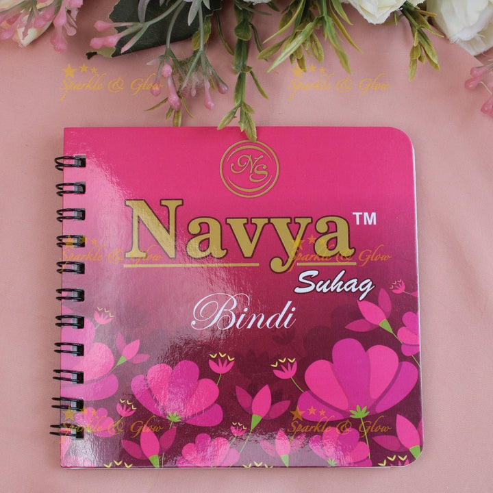 Navya Suhag Multi colour plain bindi small book - Sparkle and Glow - 