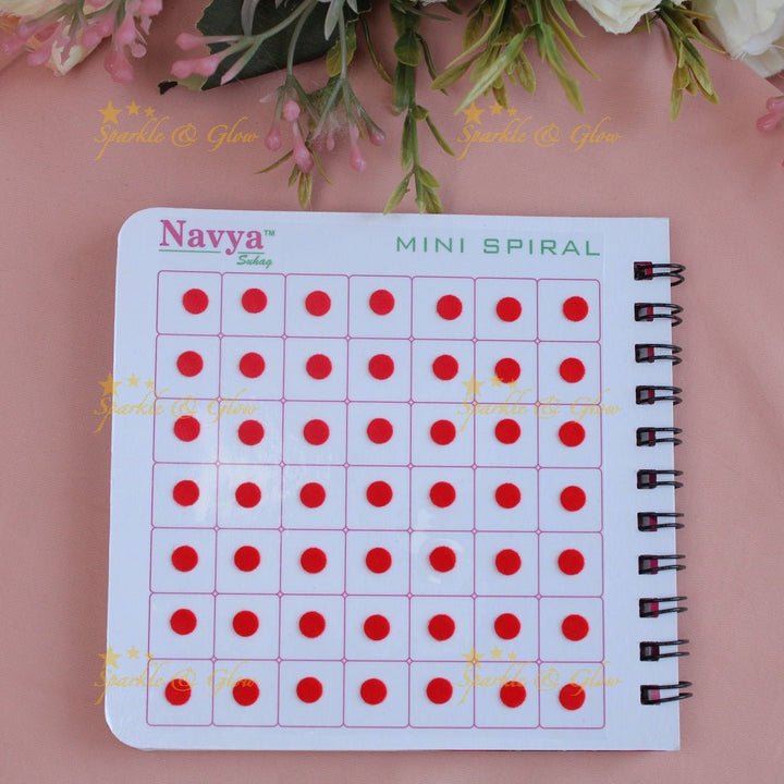 Navya Suhag Multi colour plain bindi small book - Sparkle and Glow - 