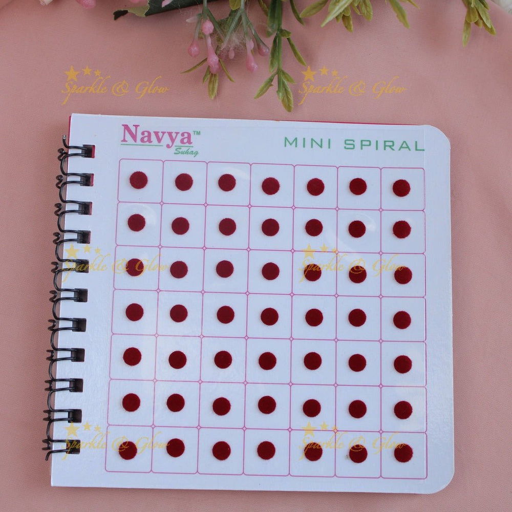 Navya Suhag Multi colour plain bindi small book - Sparkle and Glow - 