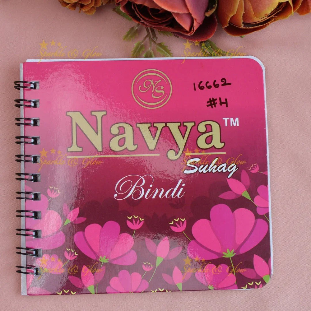 Navya Suhag simple plain round multi colour bindi big book - Sparkle and Glow