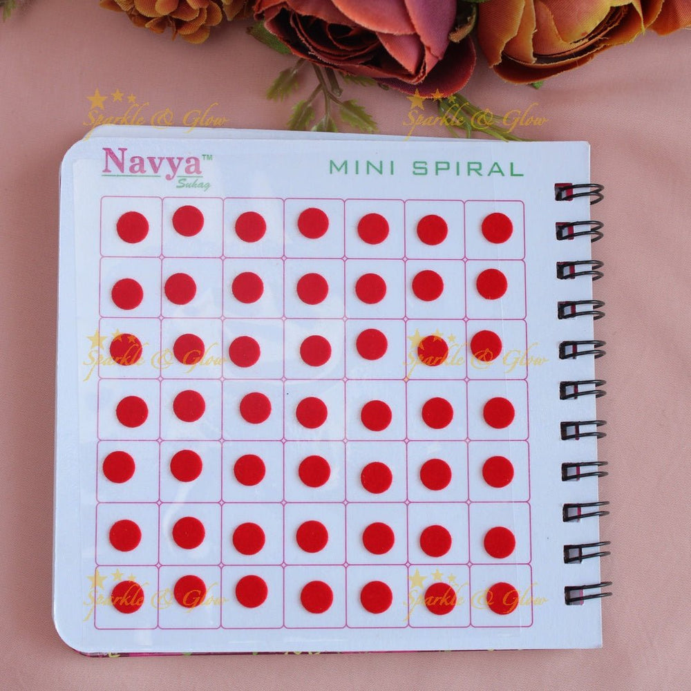 Navya Suhag simple plain round multi colour bindi big book - Sparkle and Glow - 