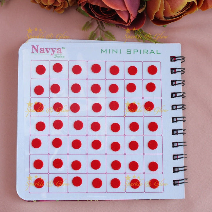 Navya Suhag simple plain round multi colour bindi big book - Sparkle and Glow - 