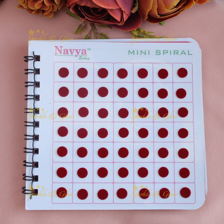 Navya Suhag simple plain round multi colour bindi big book - Sparkle and Glow - 