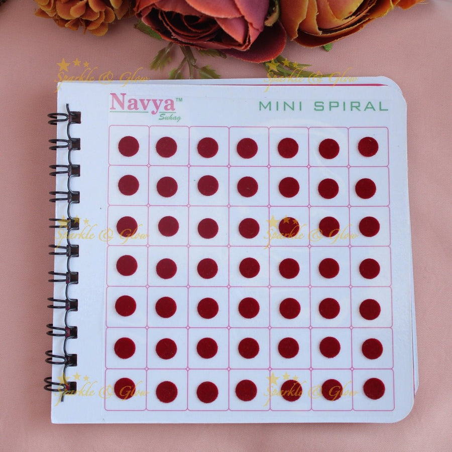Navya Suhag simple plain round multi colour bindi big book - Sparkle and Glow - 
