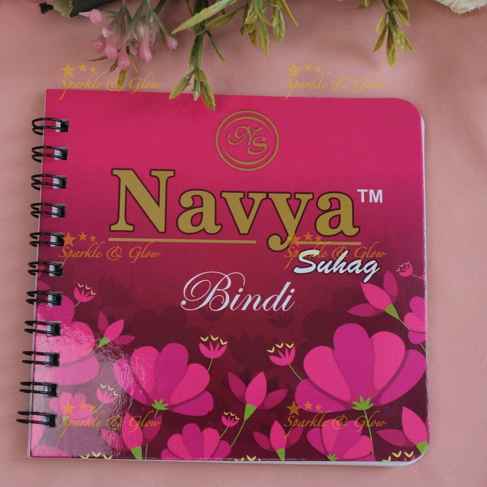 Navya Suhag Simple plain Multi colour bindi small book - Sparkle and Glow - 