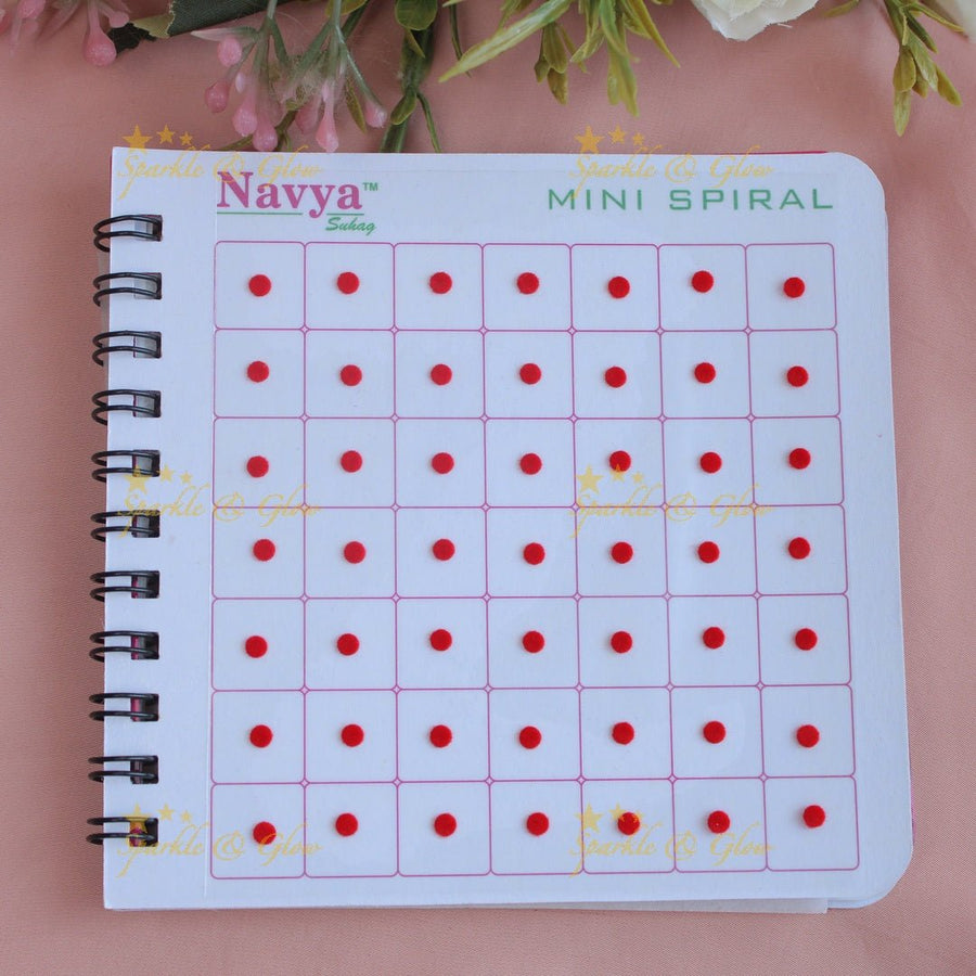 Navya Suhag Simple plain Multi colour bindi small book - Sparkle and Glow - 
