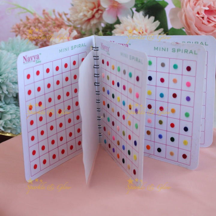 Navya Suhag pretty plain Multi colour bindi small book - Sparkle and Glow - 