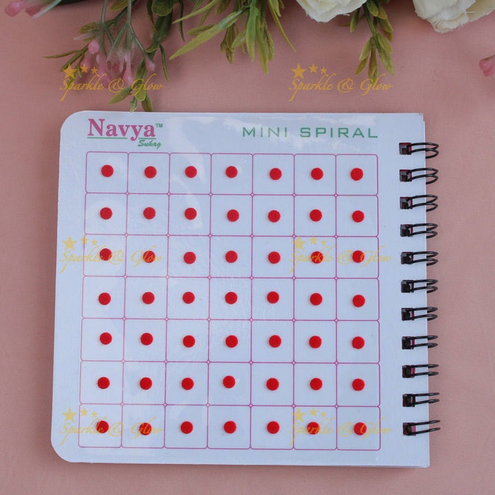 Navya Suhag pretty plain Multi colour bindi small book - Sparkle and Glow - 