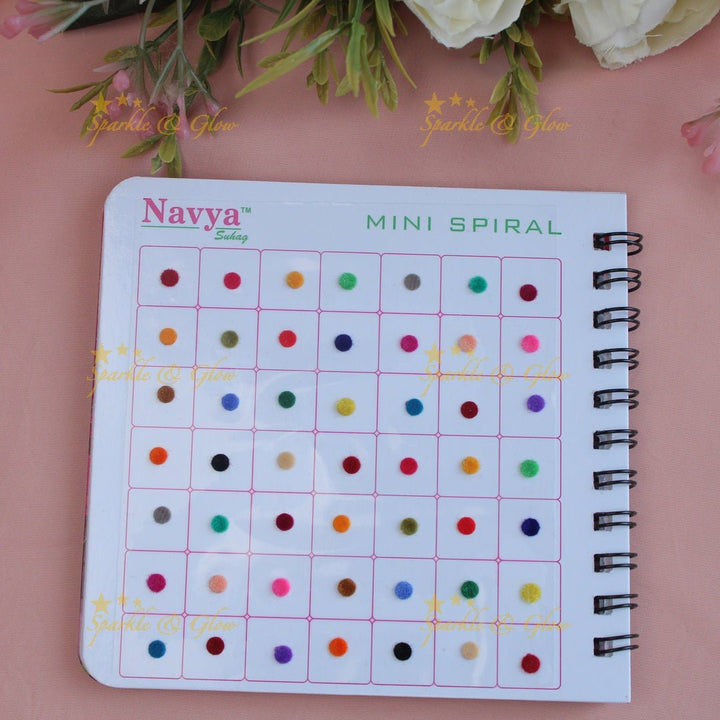 Navya Suhag pretty plain Multi colour bindi small book - Sparkle and Glow - 