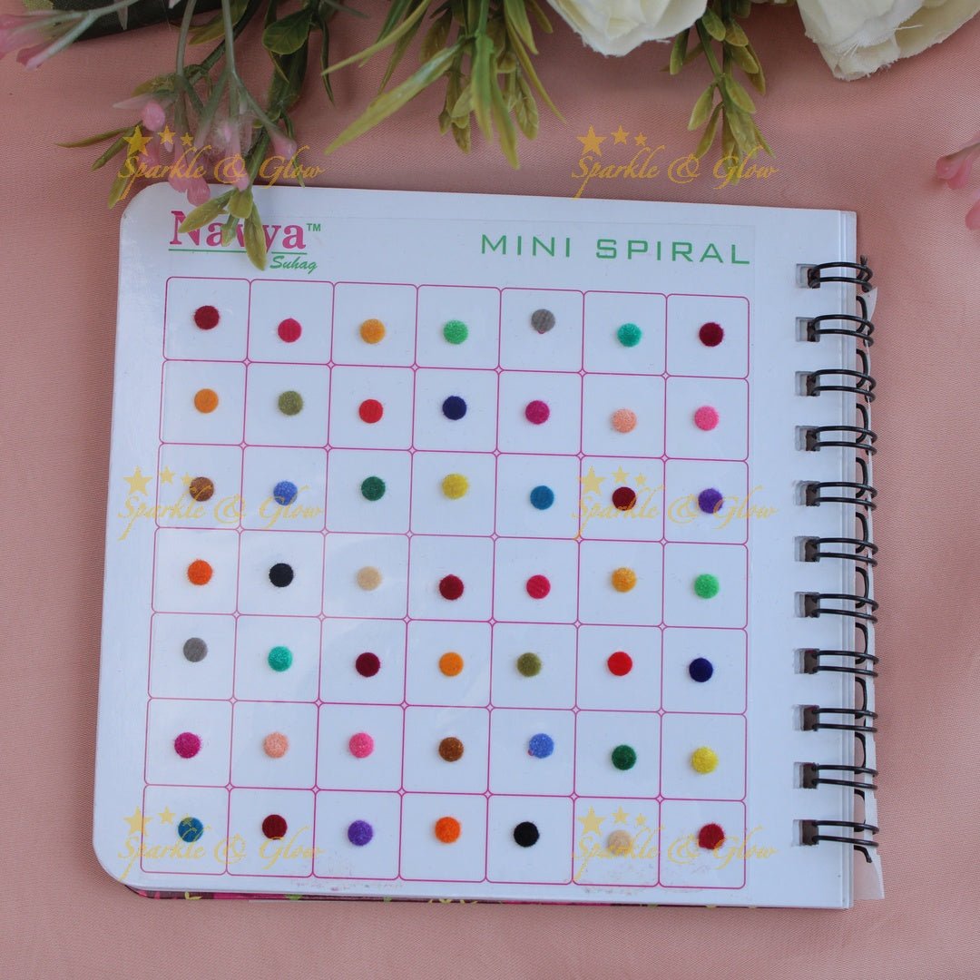 Navya Suhag pretty plain Multi colour bindi small book - Sparkle and Glow - 