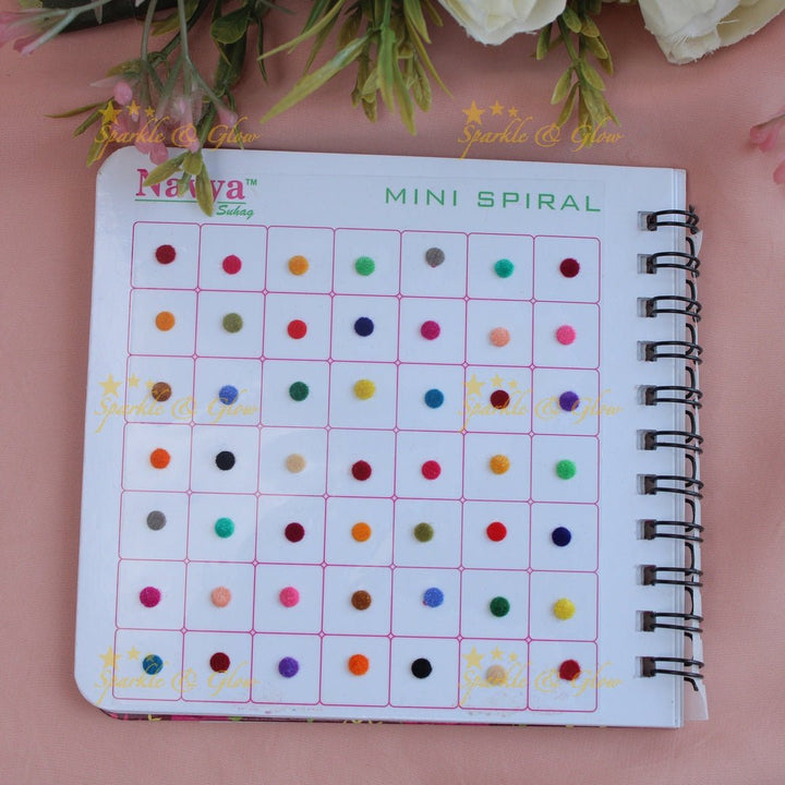 Navya Suhag pretty plain Multi colour bindi small book - Sparkle and Glow - 