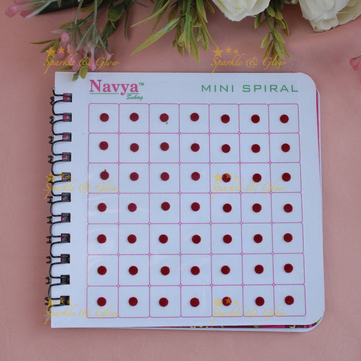Navya Suhag pretty plain Multi colour bindi small book - Sparkle and Glow - 