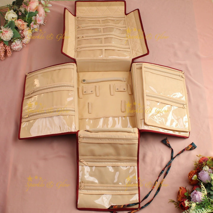 Floral printed jewellery organizer - Sparkle and Glow - 