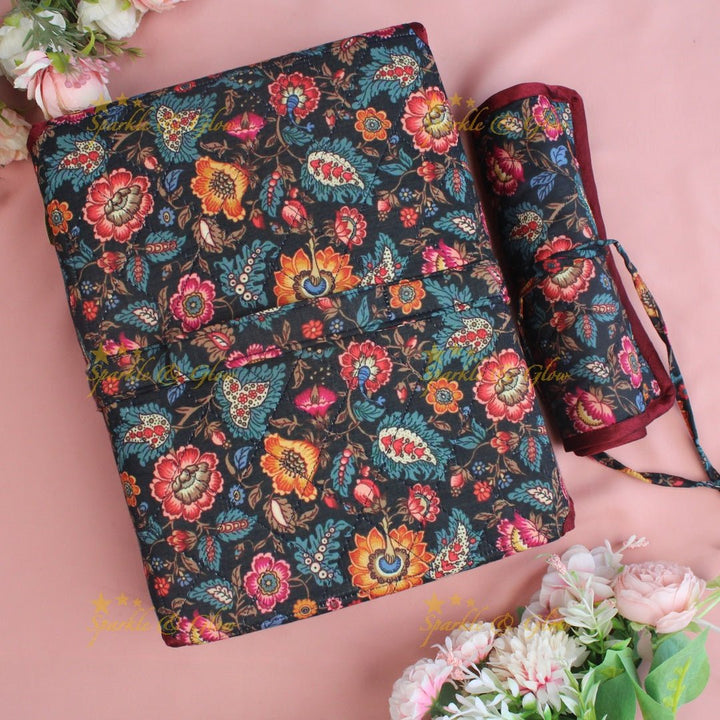 Floral printed jewellery organizer - Sparkle and Glow - 