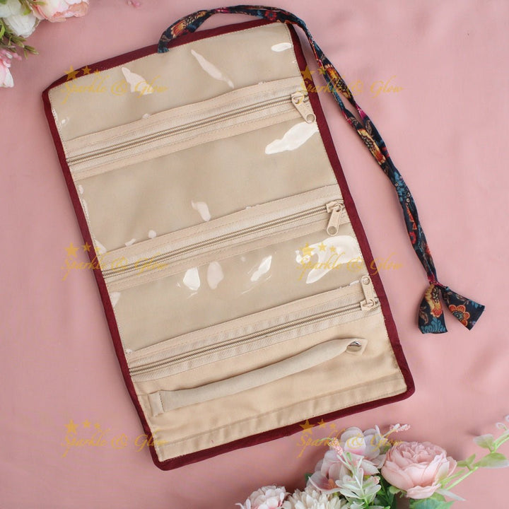 Floral printed jewellery organizer - Sparkle and Glow - 