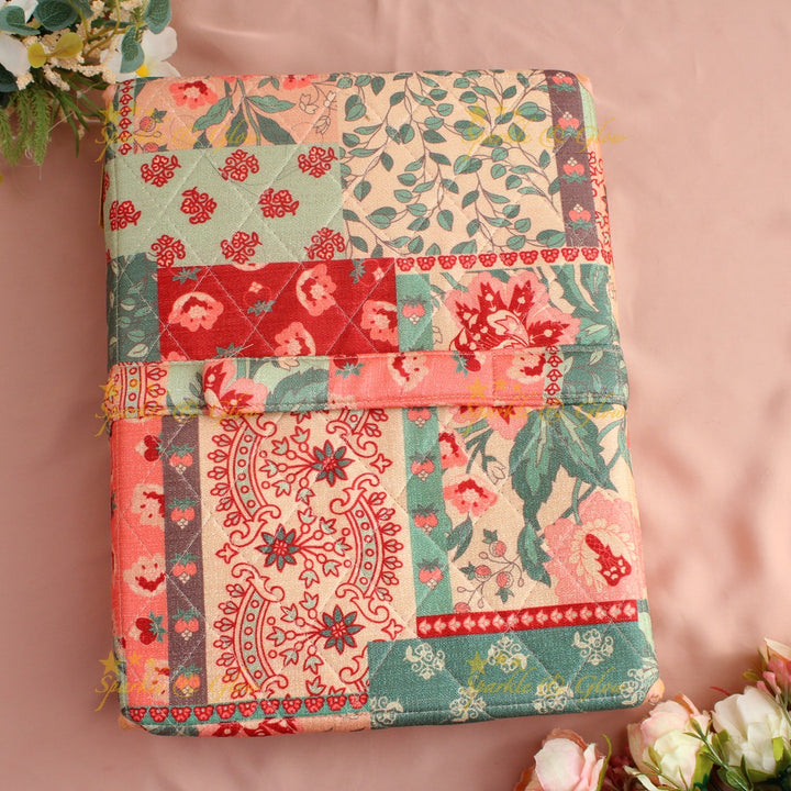 Simple and elegant leaf  printed jewellery organizer - Red