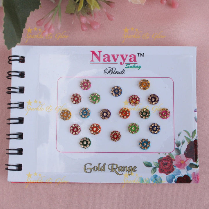 Navya Suhag stunning designs multi colours bindi small book - Sparkle and Glow - 