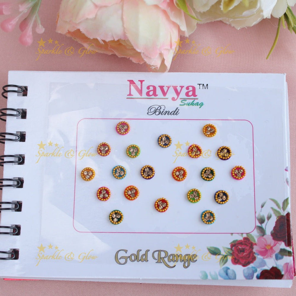 Navya Suhag stunning designs multi colours bindi small book - Sparkle and Glow - 