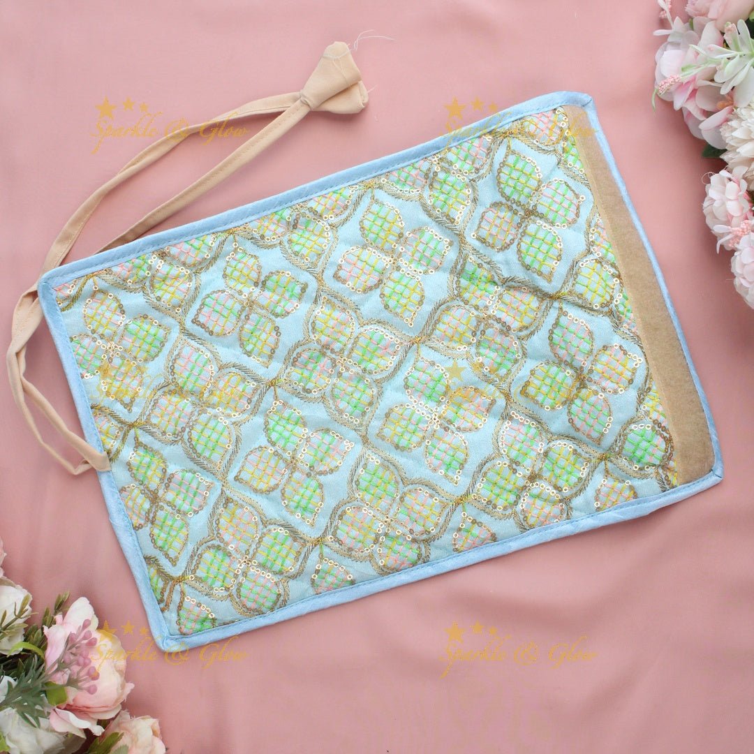Leaf print multiple section jewellry organizer - Cream - Sparkle and Glow - Cream - 