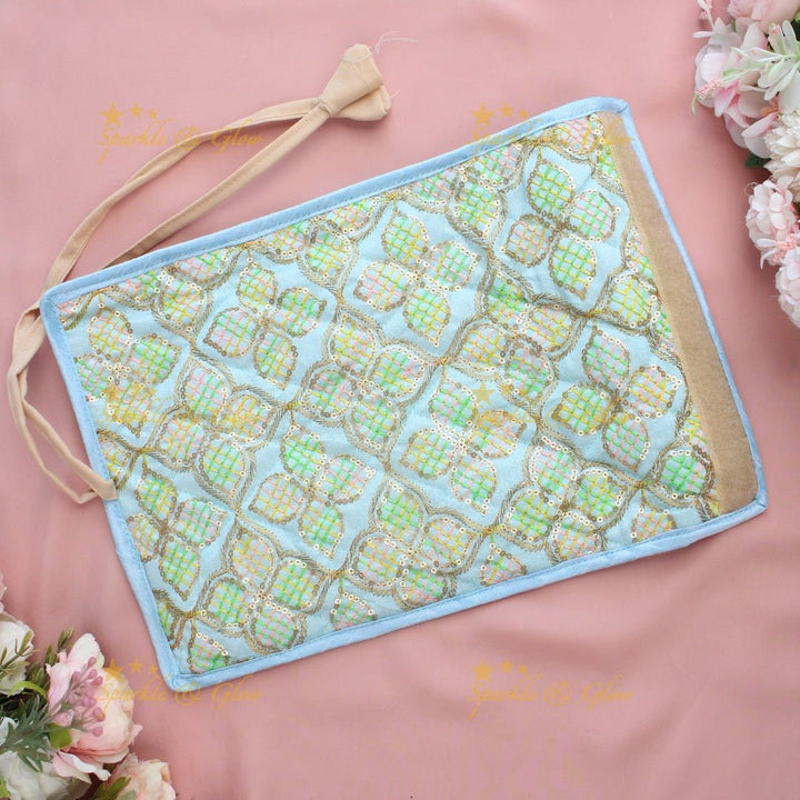 Leaf print multiple section jewellry organizer - Cream - Sparkle and Glow - Cream - 