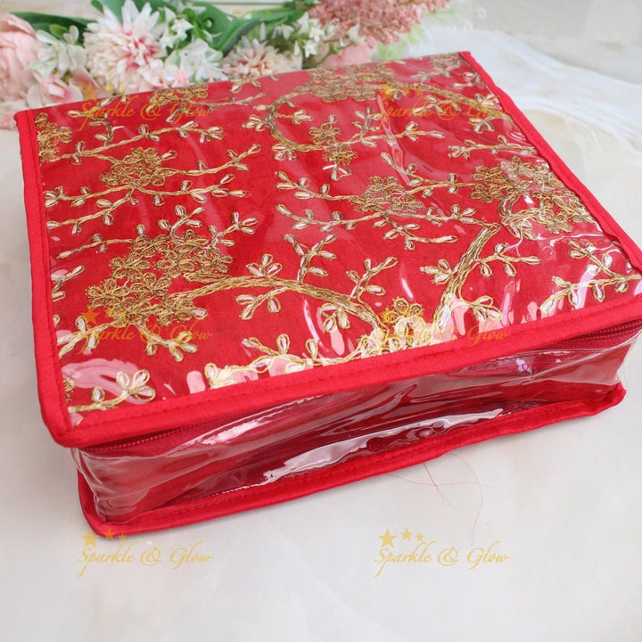 Beautiful embroidery design jewellery organiszer - Pink - Sparkle and Glow - Pink - 