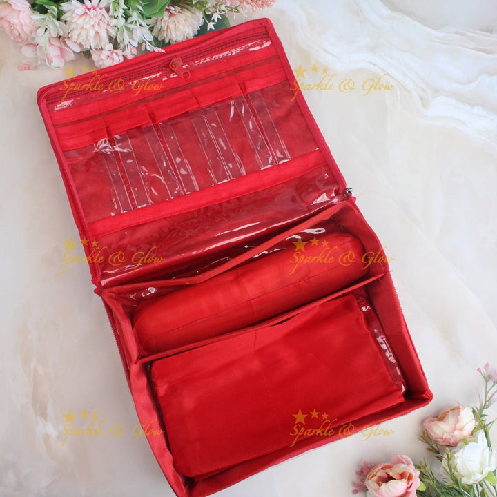 Beautiful embroidery design jewellery organiszer - Pink - Sparkle and Glow - Pink - 
