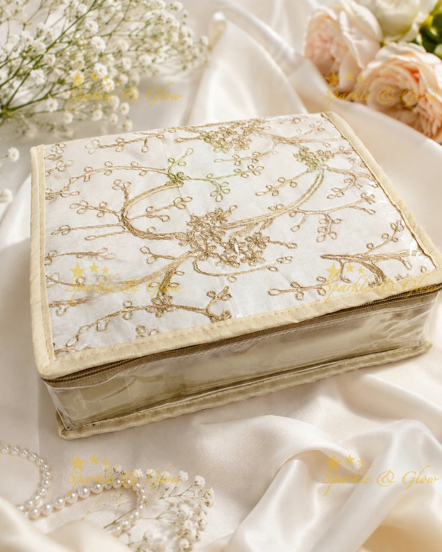 Embroidered Jewelry Organizer – Stylish Storage