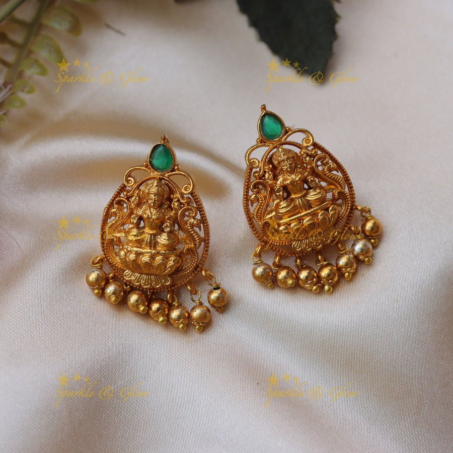 Gracious lakshmi design earrings - Sparkle and Glow - 