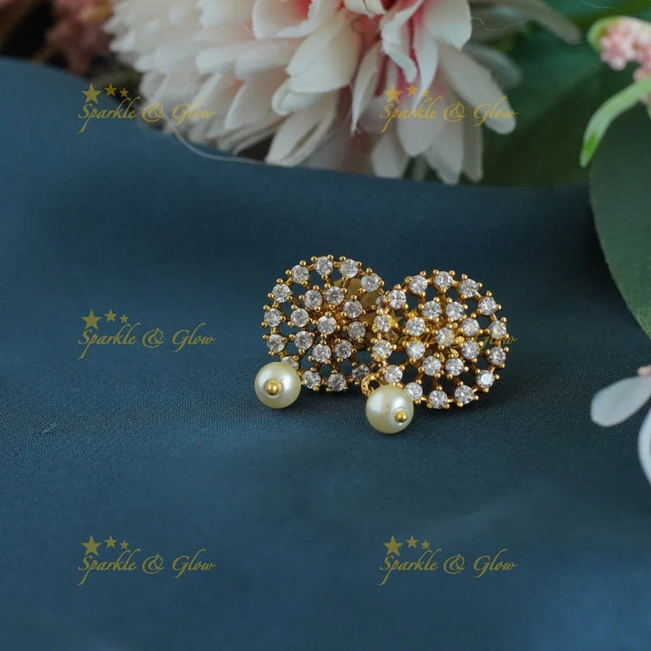 Statement Flower design AD short necklace - Sparkle and Glow