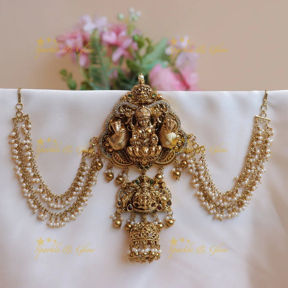 Elegant Nagas Jadabilla with pearl maatil - Sparkle and Glow