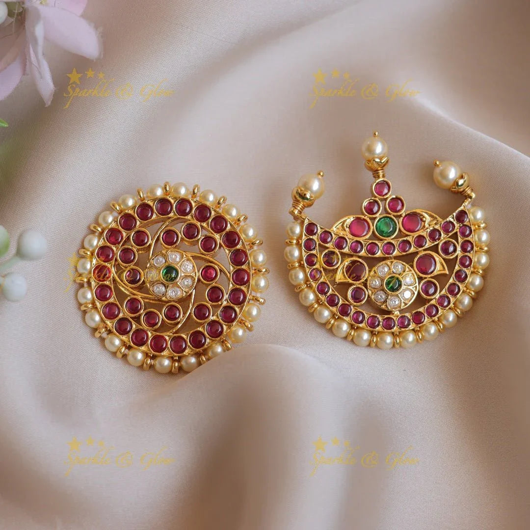 Beautiful gold alike real Kemp Surya Chandra Hairpin - Sparkle and Glow