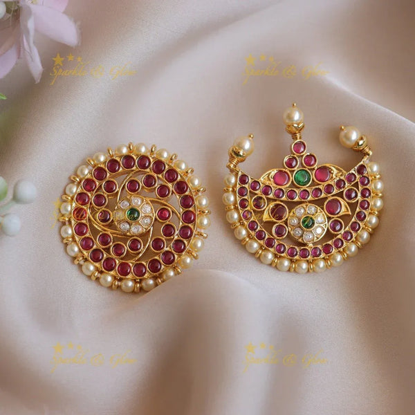 Beautiful gold alike real Kemp Surya Chandra Hairpin - Sparkle and Glow
