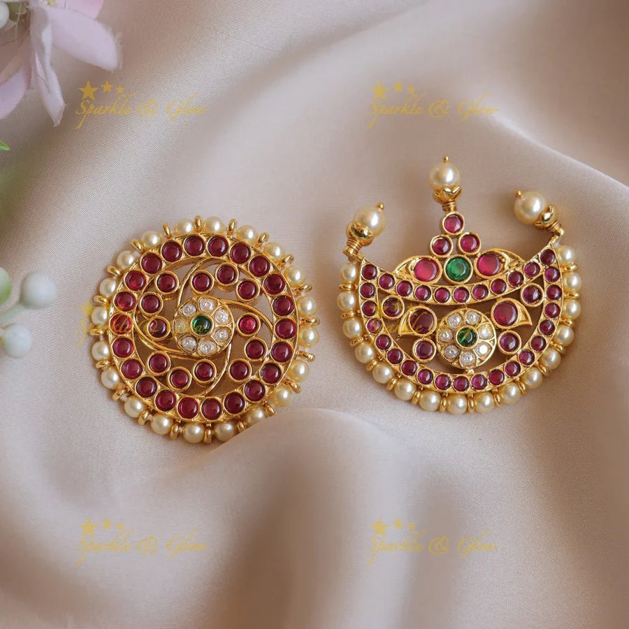 Beautiful gold alike real Kemp Surya Chandra Hairpin - Sparkle and Glow