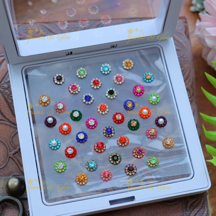 Round Bindi Box in Assorted Colors