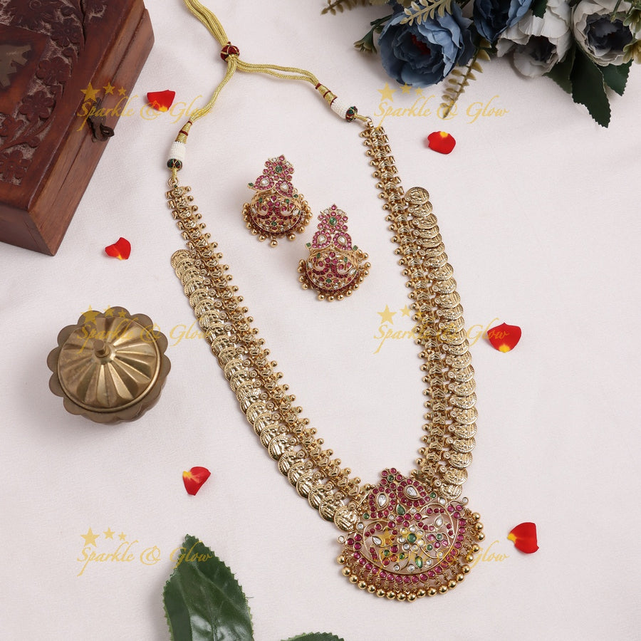 Grand Peacock Mango pendant carved Kemp Coin Haram - Sparkle and Glow